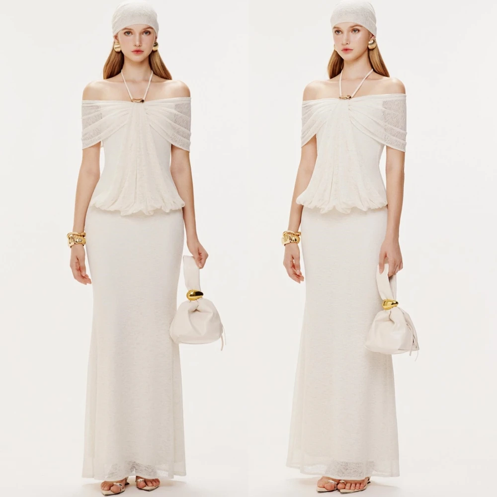 

Customized Delicate Chiffon Evening Dress Elegant Boat Neck Cocktail Dress Temperament Mermaid Special Occasion Gowns