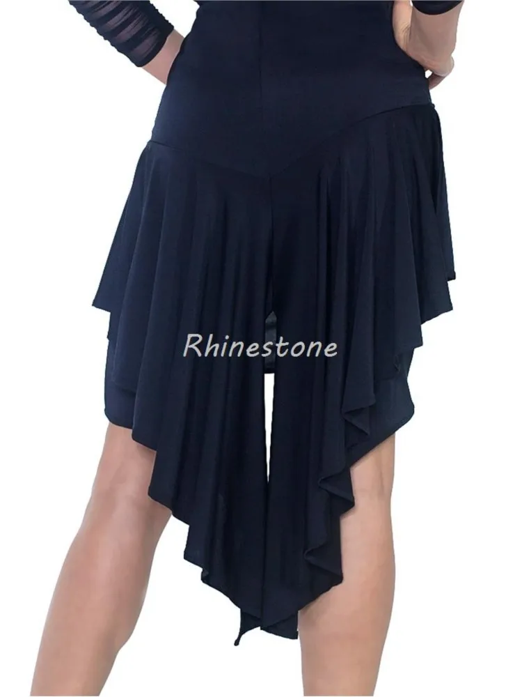 Hot Selling Split Buttocks Diagonal Latin Dance Performance Practice Skirt