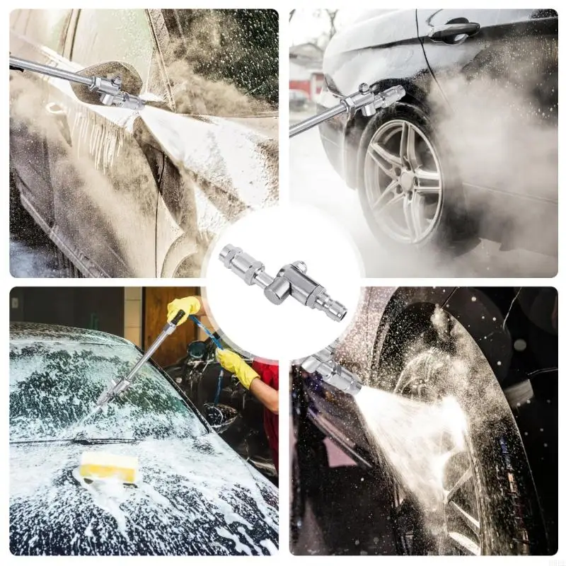 Pressure Washer Wand for Wheel Well and Chassis Cleaning, Rotating Nozzle with 1/4 Inch Fitting for Low Reach Use H9EE