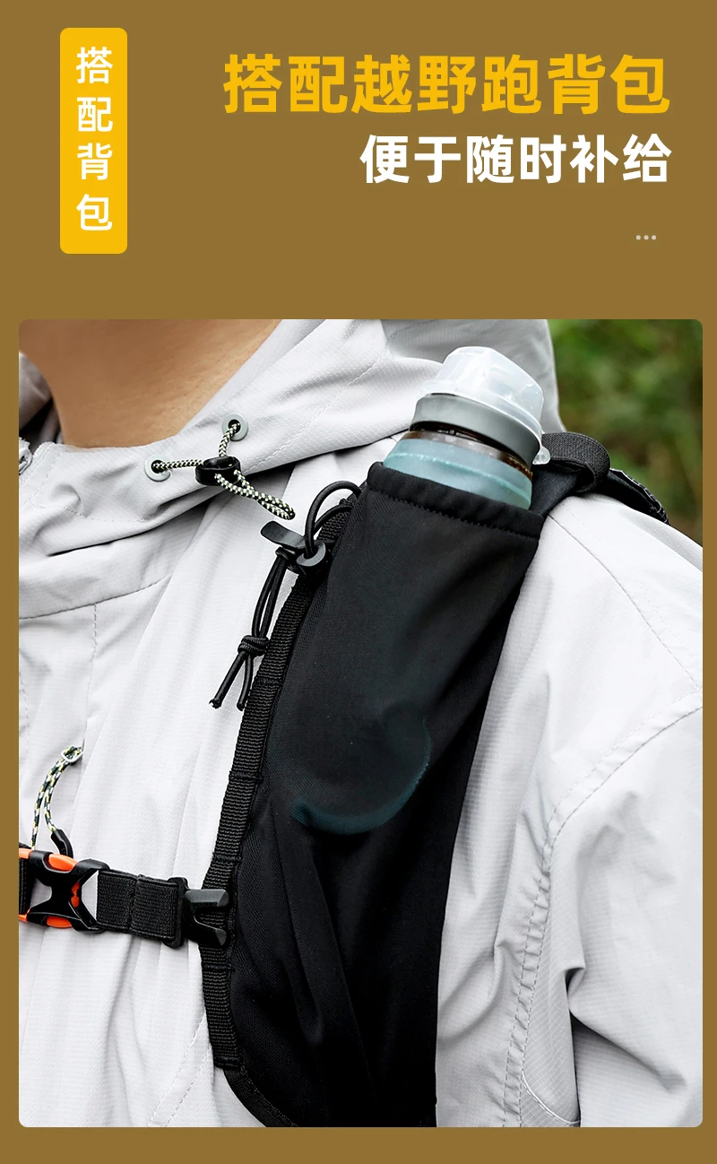 170ml Faltbare Auslaufsichere Weiche Zusammenklappbare Ernährungsflasche für Hydration Pack BPA-frei TPU, Leichtgewichtig, Leicht zu Öffnender Deckel für Läufer – Detail 14