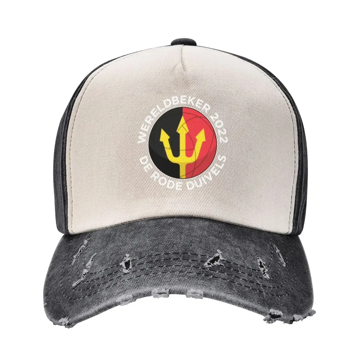 

De Rode Duivels - Wereldbeker 2022 (White on Black) Baseball Cap sun hat Golf Hat Wild Ball Hat Golf Wear Men's Baseball Women's