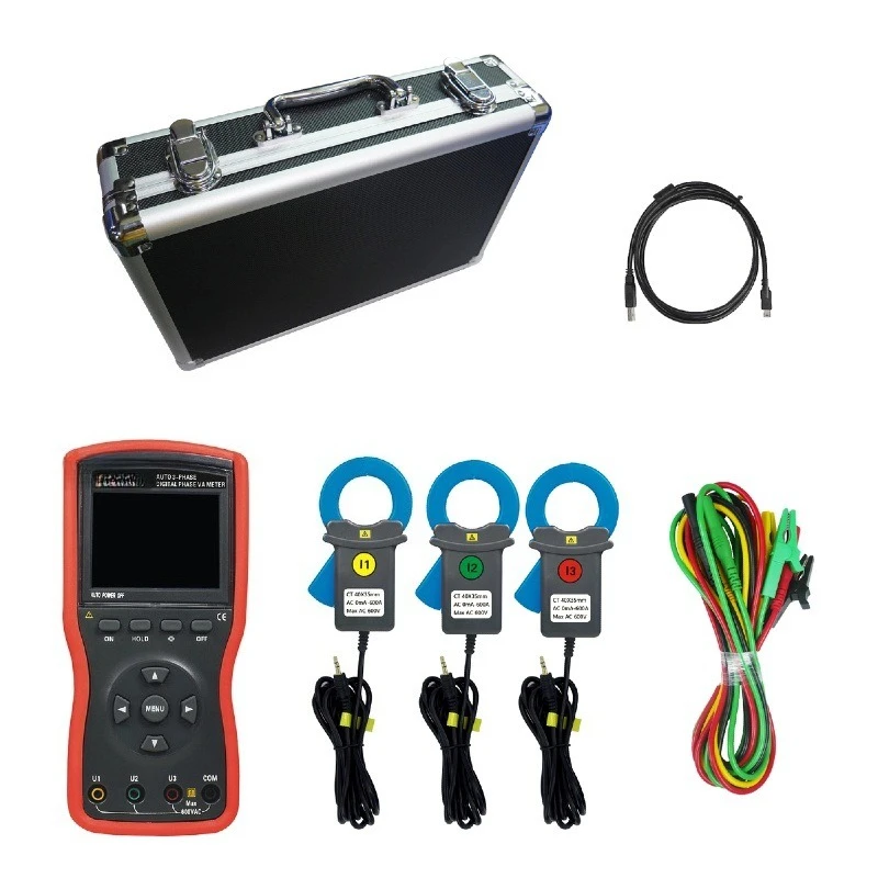 ETCR4300/4320 Three-clamp Digital Phase Voltammeter 600A High Current Phase Sequence Power Tester