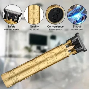 Portable Wireless Hair Cutting Machine, T9 Vintage Trimmer, USB Fast Shaver Charging, Barber Clipper, Barber Men 6 Main Sales Lantern T9 - №4