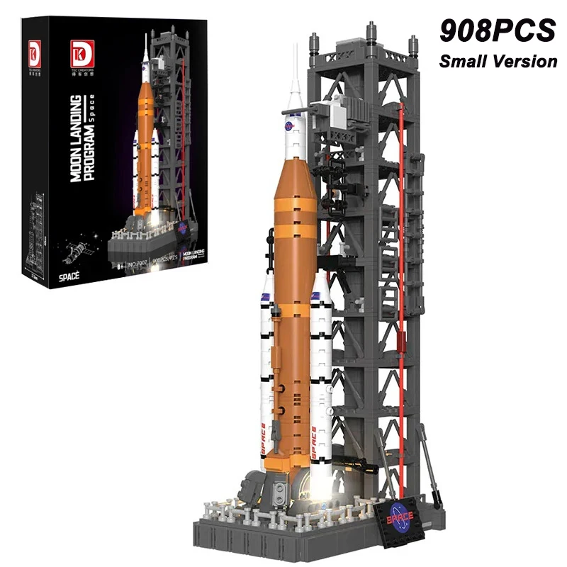 เทคโนโลยีสร้างสรรค์ Space Launch System Rocket Building Blocks ชุดประกอบอิฐโปรแกรม Space Rocket ของเล่นของขวัญเด็ก