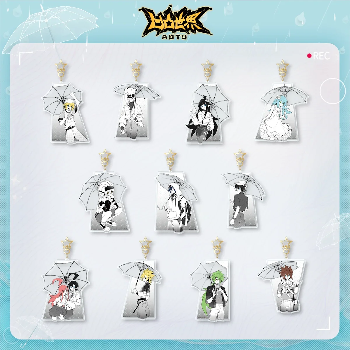 2024 Anime AOTU Sudden Rain Knows Summer's Thick Series Acrylic Pendant Keychain Kalie Lemon Godrose Anmicius Xander Official