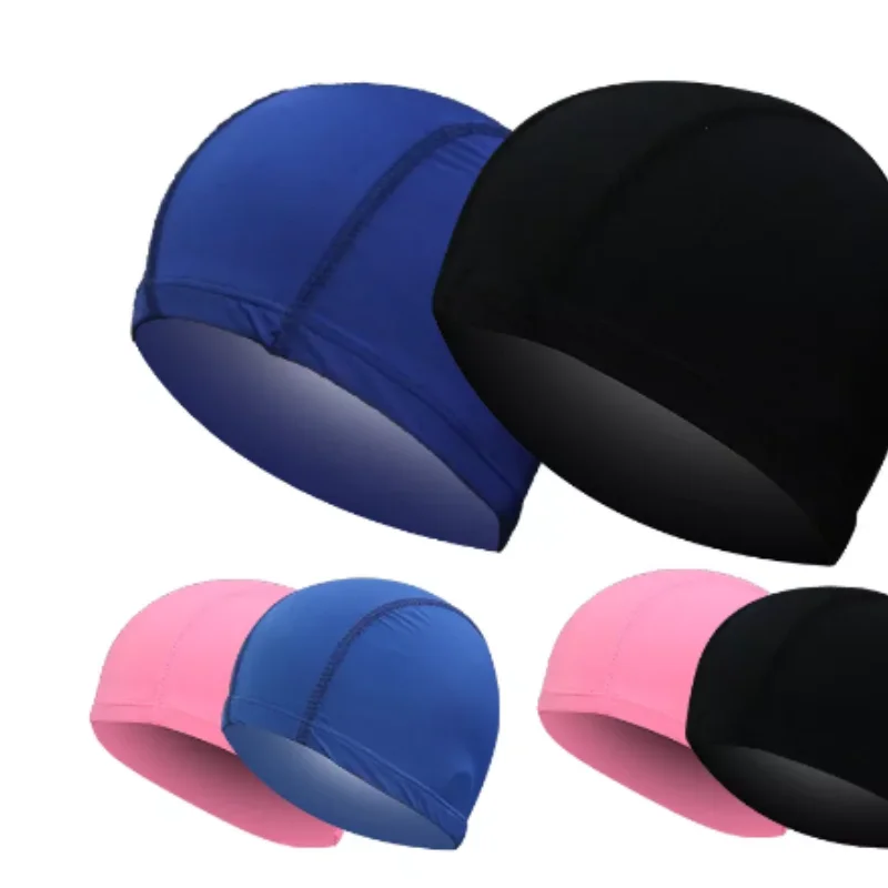 Ultra thin Bathing Caps Free Size Comfortable Swimming Caps For Men Women Elastic Nylon Ear Protection Long Hair Swimming Hat