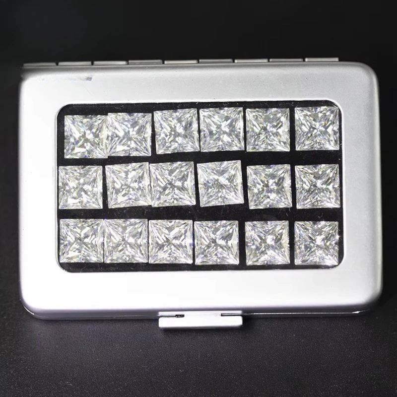 

Fancy Jewelry Wholesale Price Princess Cut Certified D-VVS Princess Cut 3x3mm-12x12mm 0.3CT-10CT Loose Moissanite Diamond