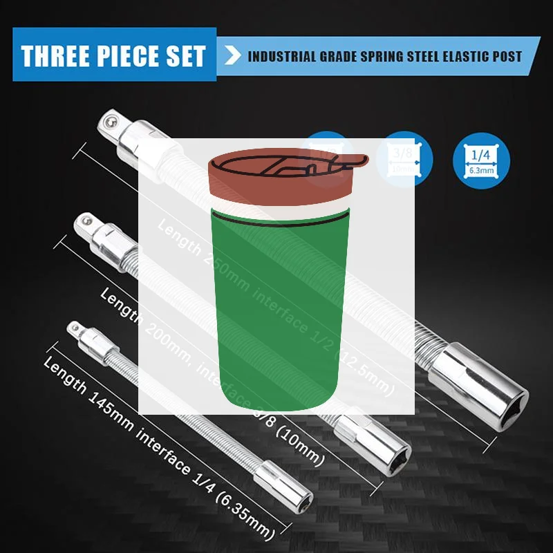 Wrench Flexible Socket Extension Bar 1/2
