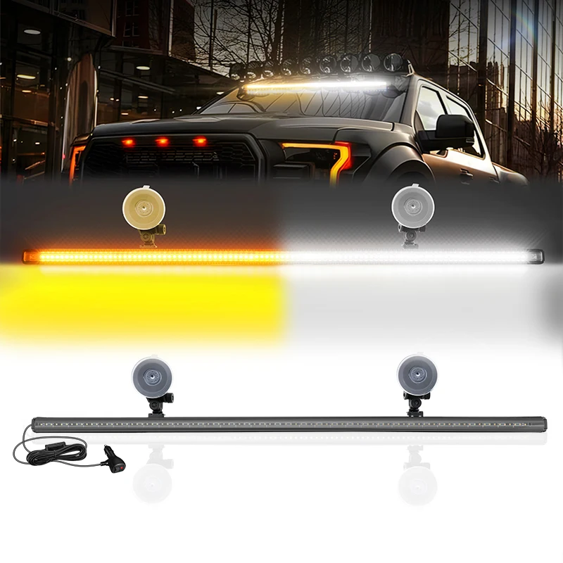 

96 LED Strobe Lights For Emergency Flash Warning Lamp Windshield Bar 3030 Beads Red Blue Amber White Green Car Light Assembly