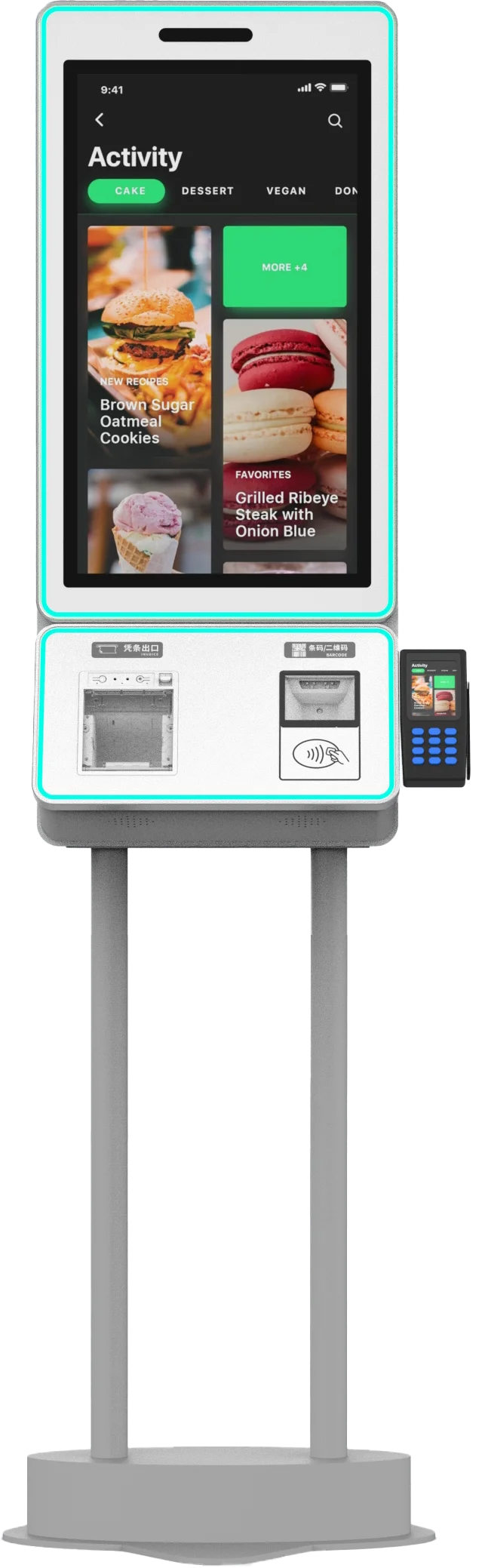 Self Service Ordering Checkout Cash Card Payment Terminal Machine Kiosk For Restaurants Food Store Hotel