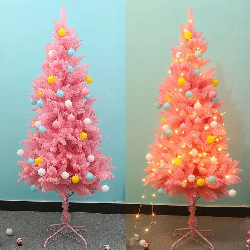 Cross-border Green Decorations Luxury Bare Tree Widening 1.2m/1.5/1 8 Christmas Tree Iron Feet