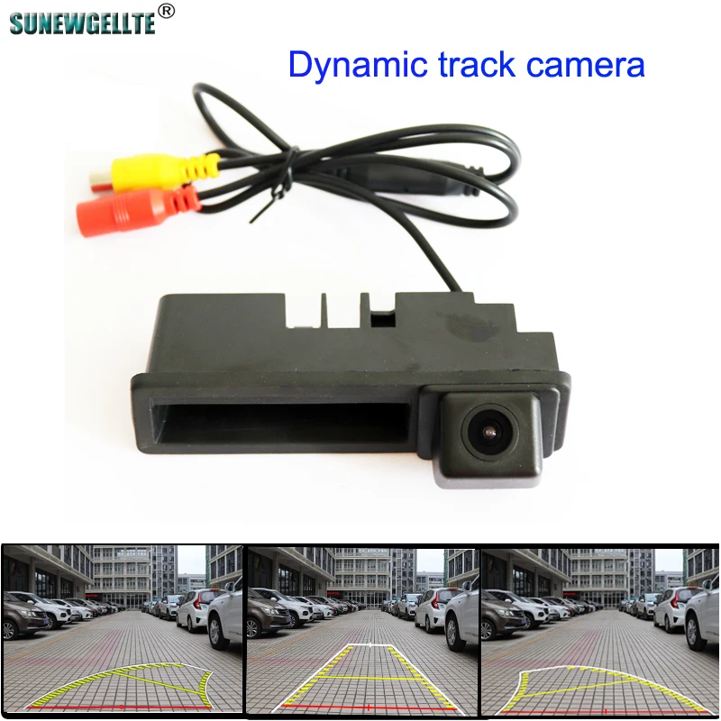 

HD 4089T Dynamic Trajectory Parking Line Car Reverse Backup Rear View Trunk Handle Camera For Audi A1 A3 A4 A6L S5 Q7