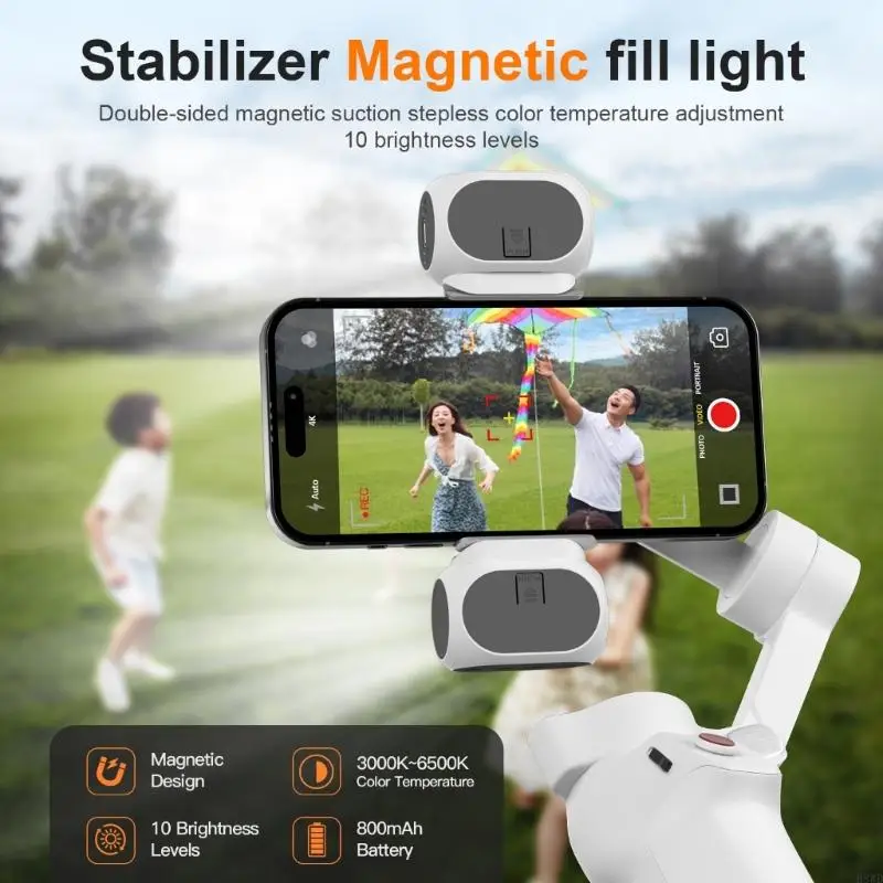 3 Color Temperature Mode Selfie Light for Phone Gimbals Stabilizer H8WD