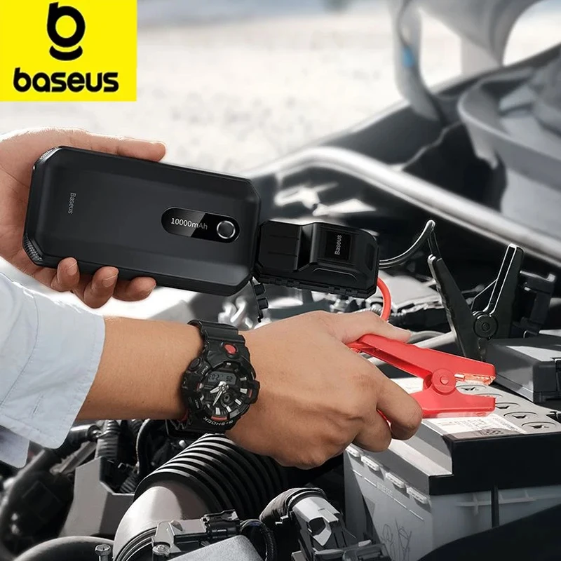 Baseus 자동차 점프 스타터 시작 장치 1000A Jumpstarter 자동 버스터 비상 부스터 12V 자동차 점프 시작 보조베터리 10000mAh