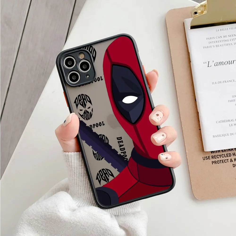 Marvel Half Face Spider Man Matte Translucent Case For iPhone 17E 17 16 16E 15 14 13 12 11 Pro Max 17Air 7 8 Plus XS Armor Cover view 6