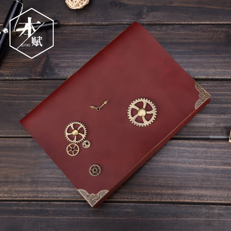 A5 Size Notepad Handmade Cowhide Book Creative New European Notebook