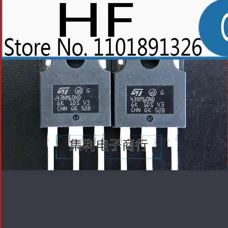 10 unids/lote STW43NM60ND 43NM60ND 43N60DM2 43A/600V MOS importado Original en Stock envío rápido garantía de calidad