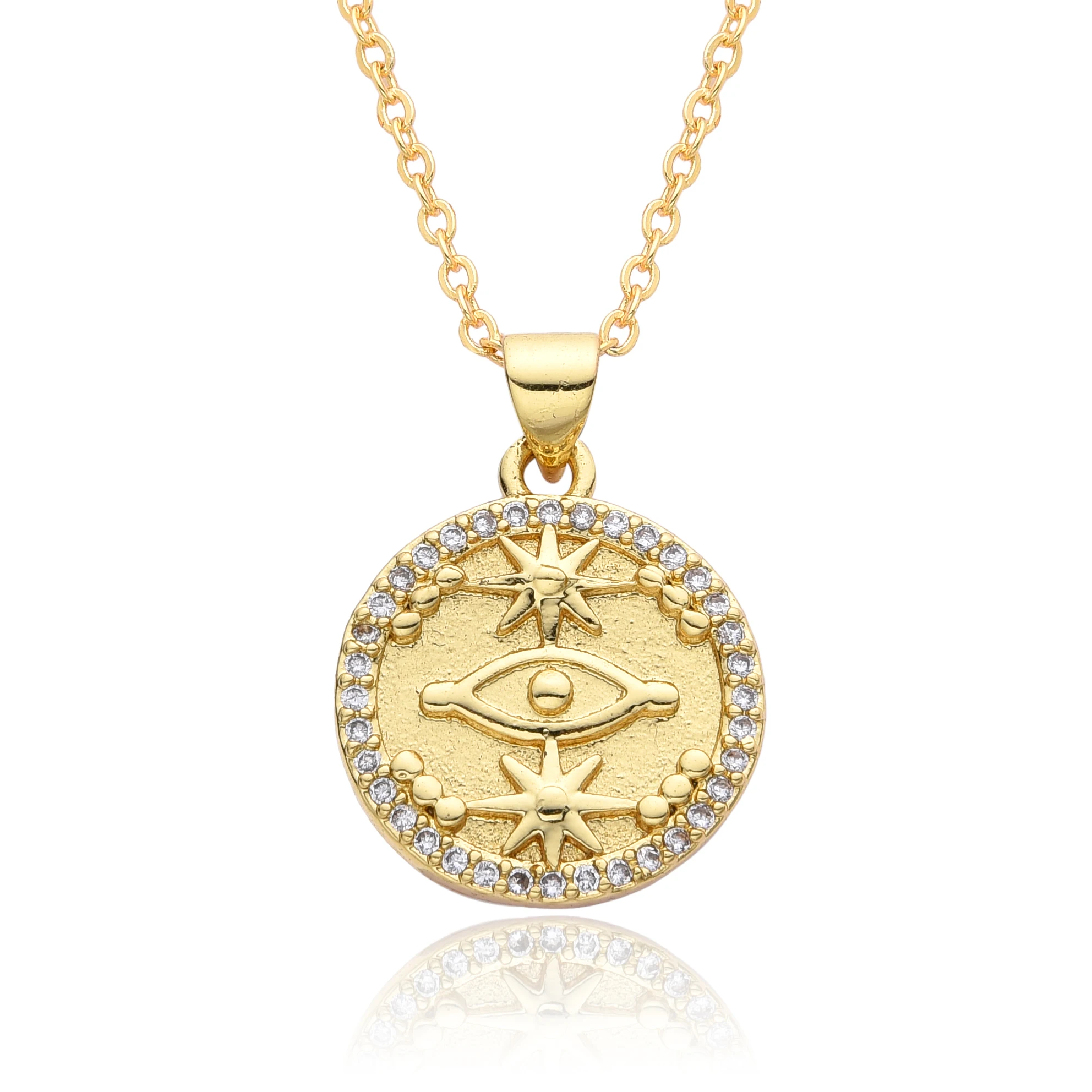 Y2K Gold Document Evil Turkish Eye Charms for Women, Micro-incrusté CZ Emo Necklace, Choker, JoPendant, Jewelry Accessrespiration, Wholesale