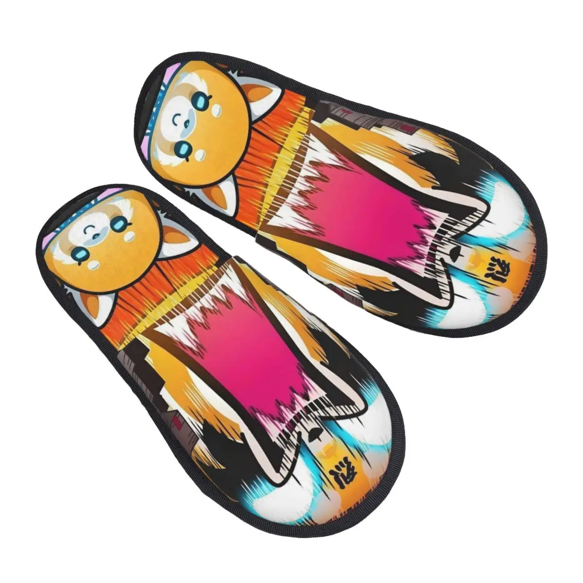 

Женские домашние тапочки с агрессивным принтом Retsuko, мягкие теплые пушистые тапочки из пены с эффектом памяти, домашняя уличная обувь