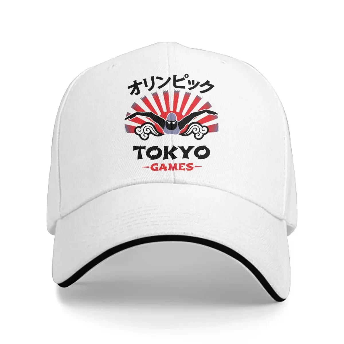 Swim Multicolor Hat Peaked Men's Cap Swimmer Tokyo Personalized Visor Protection Hats