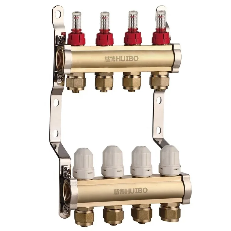 ATV&UTVBrass Radiant Heat Water Manifold Set With Flow Meter House Heating
