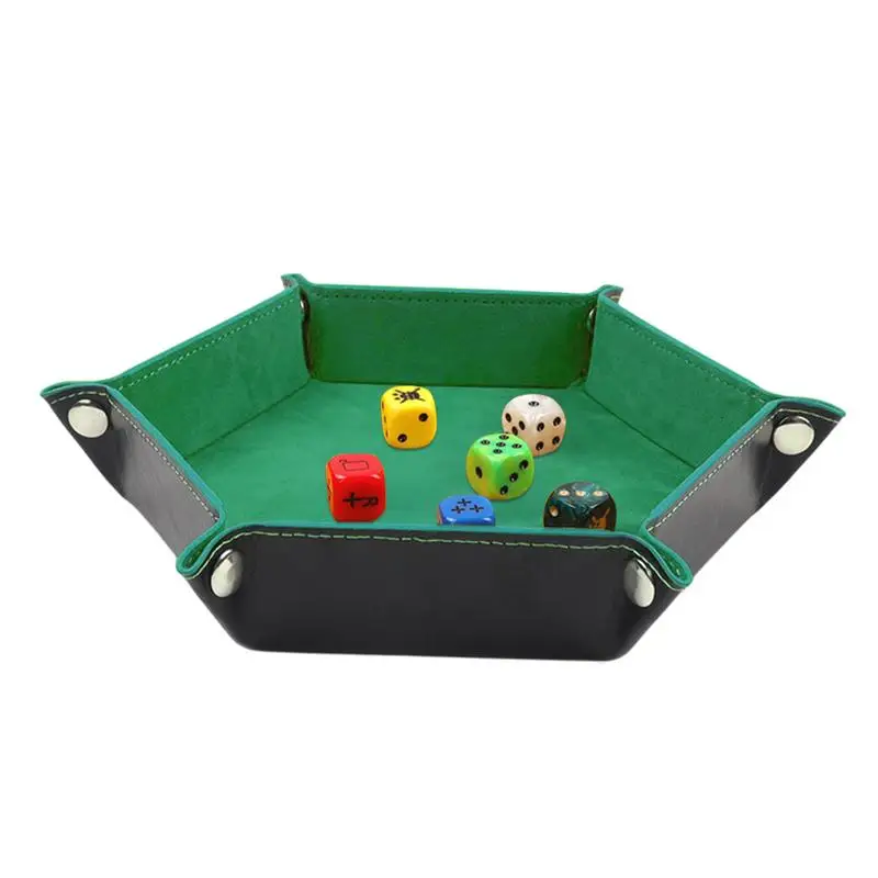 Dice Tray For Rolling Storage Box Folding Dice Rolling Mat Dice Mat Velvet Dice Board Rolling Tray Dice Storage For Tabletop