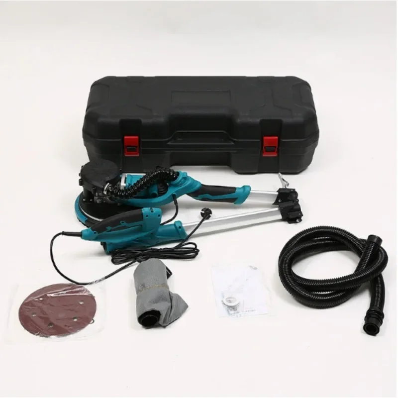 Foldable self-priming long pole wall wall sander polishing sandpaper machine wall dust-free putty machine double light strip