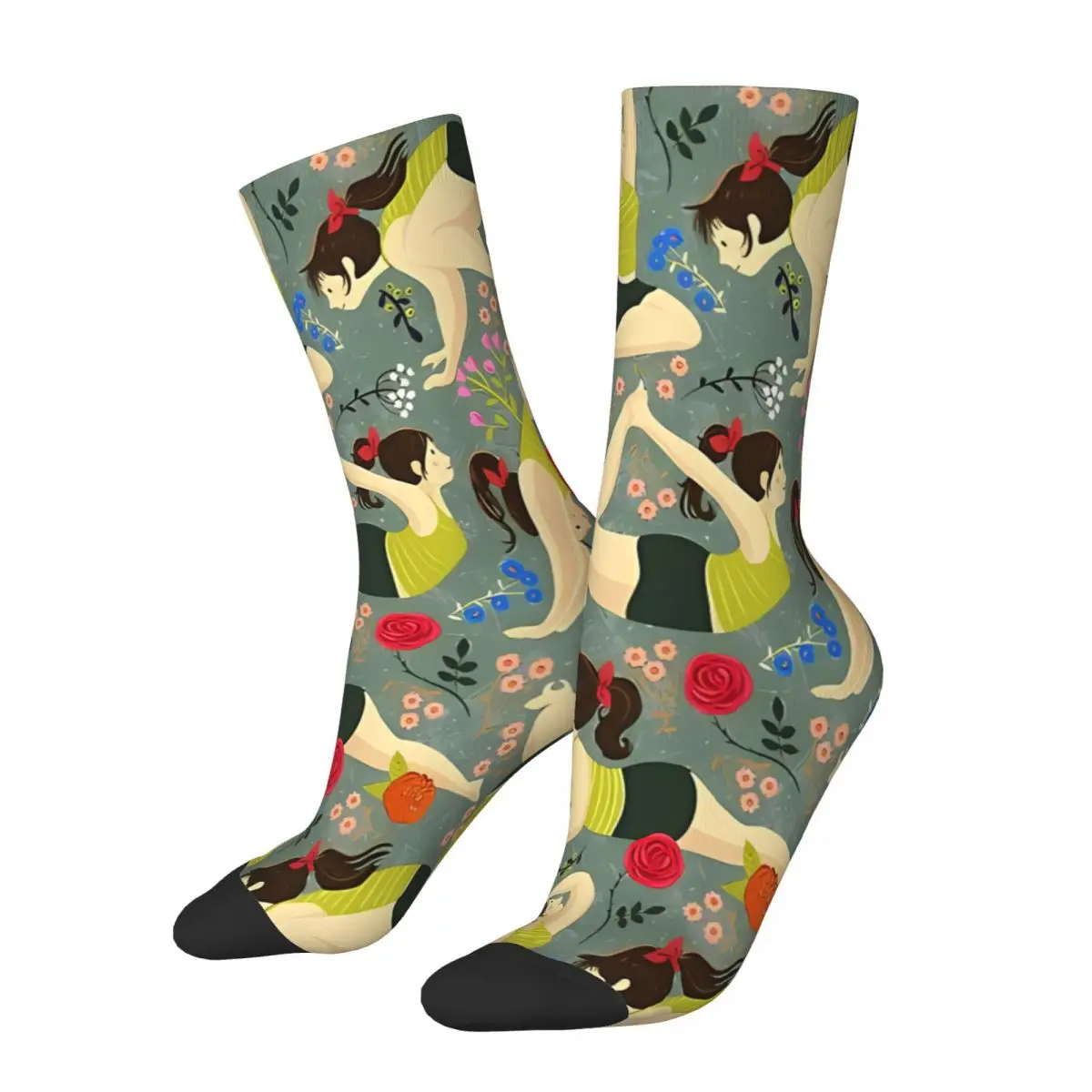 Yoga Love In Blue Sock Printed Man Polyester