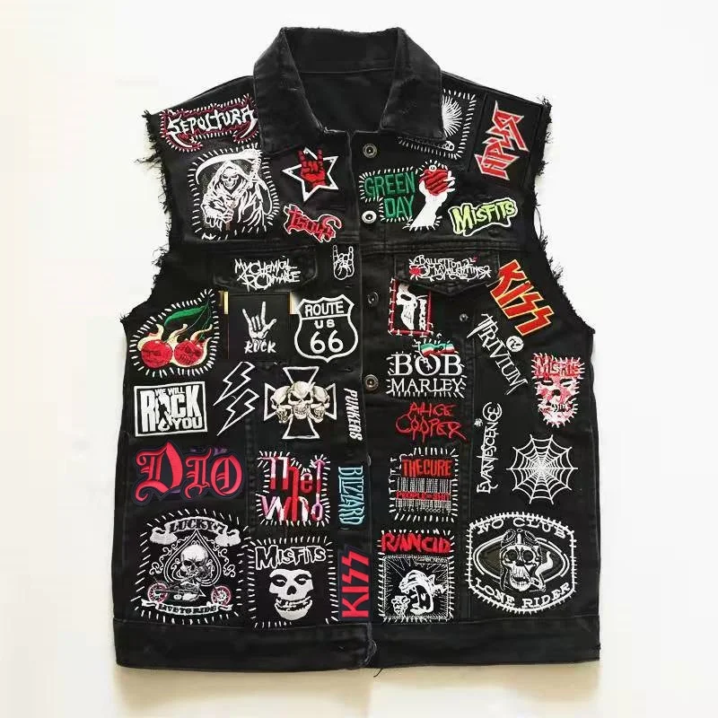 Rock Band Iron on Patch for Clothing Embroidery Badges Music Metal Punk Stripes Clothes Stickers Appliques Sewing Jacket Jeans