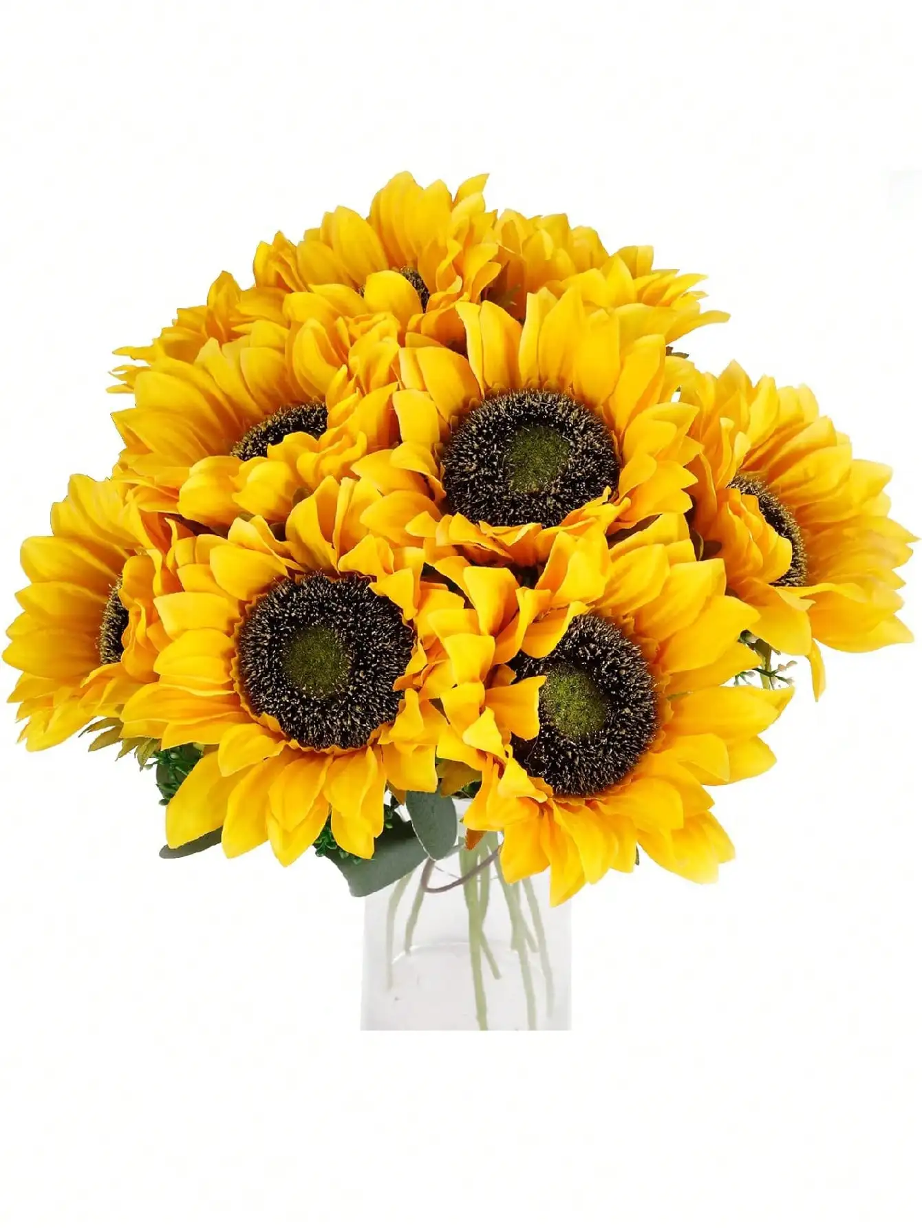 1pc/3pcs-Artificial Sunflower Flowers Long Stem Silk Fake Large Sunflowers Decoration for Outdoor Indoor Home Wedding Birthday P