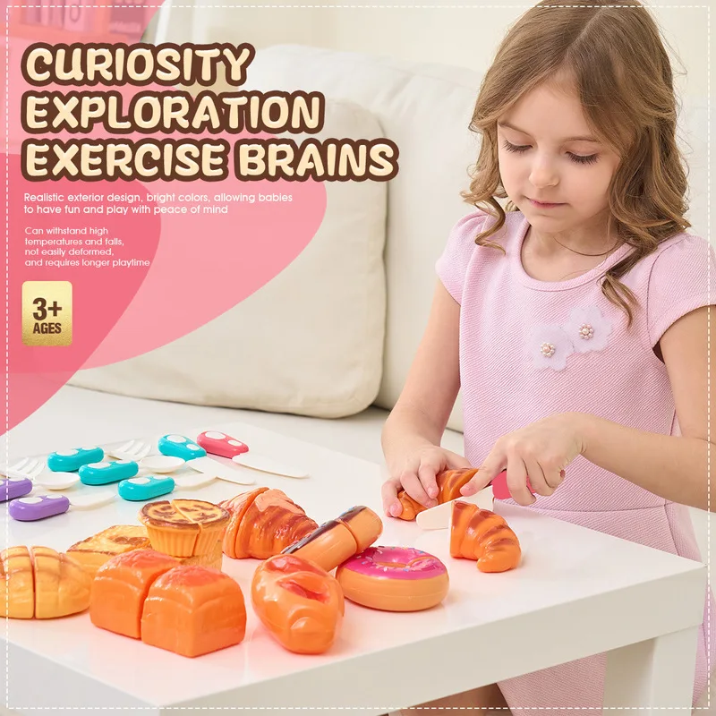 Keuken Rollenspel Speelgoedset voor Meisjes Dessert Simulatie Thee Tijd Cut-Cut-Liefde Zoete lekkernijen Fantasiespel Cadeau voor kinderen