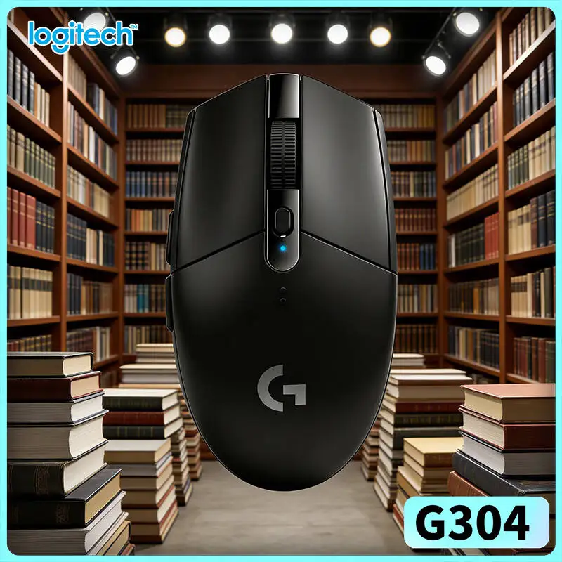 Logitech G304 Wireless Gaming Mouse LIGHTSPEED Tech 12000 DPI HERO Sensor 1ms Response 9-Month Battery Video Quiet Users