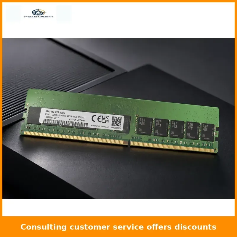 Compatible ForSamsung 32GB DDR5 2Rx8 Server RAM - PC5-4800B, Data Center Pull, 4800MHz ECC Registered