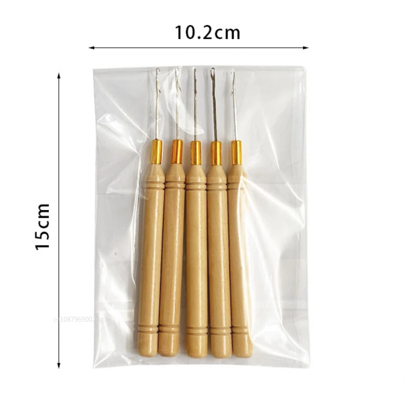 إبر حياكة الكروشيه بخمسة جوانب ، شكل منحني ، مقبض بلاستيكي ، صلب ، قالب ، طقم خياطة ، 5 * #1