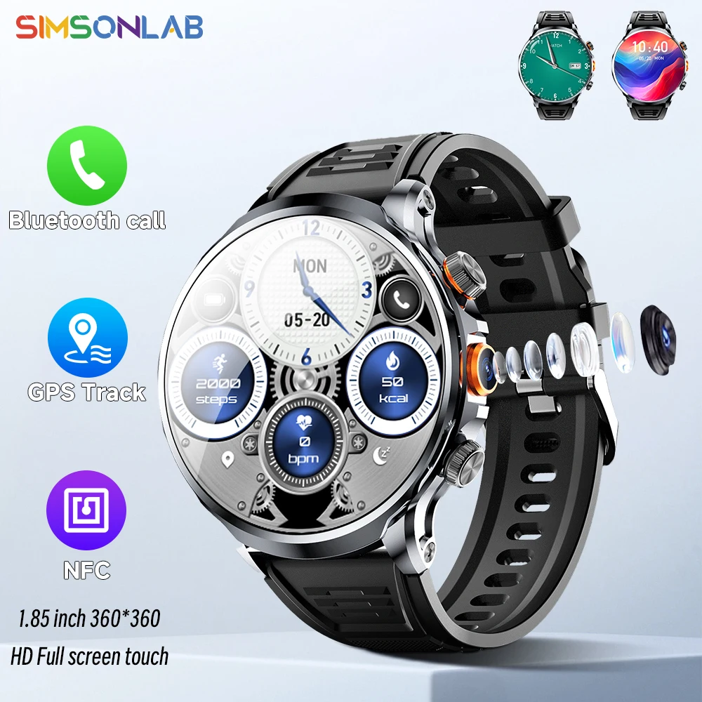 2024 Smart Watch 1.85 Inch HD Large Screen Front Camera Card Insertable Wifi GPS Positioning Outdoor Sports NFC Large Memory