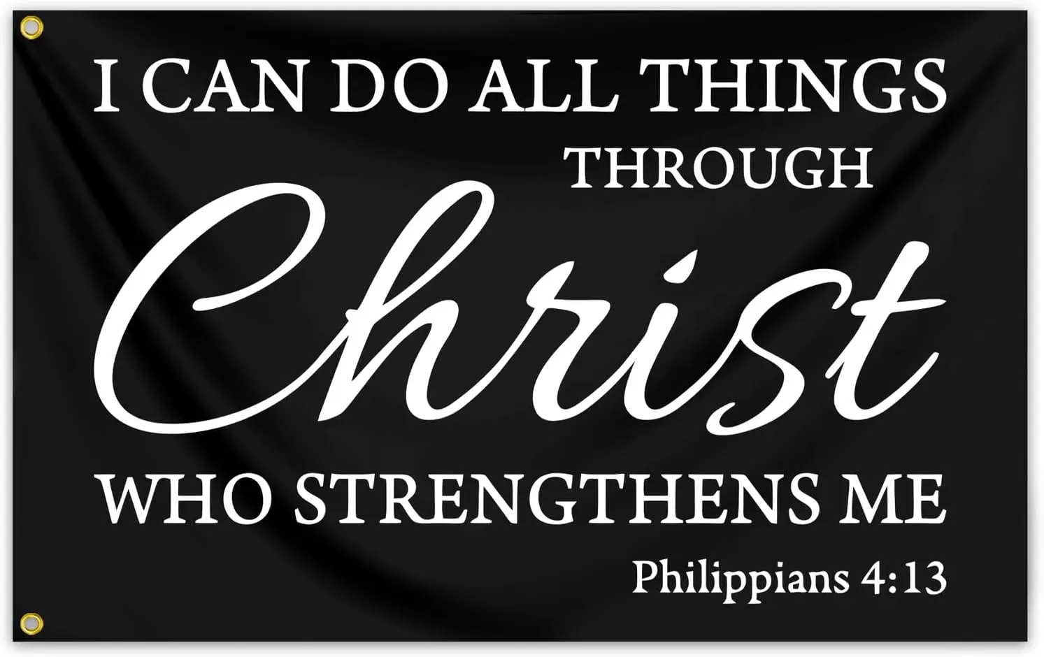 Flagicts 100% Polyester I Can Do All Things Through Christ Who Strengthens Me Flag