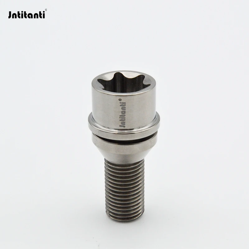 Jntitanti Factory 10.9 Grade Anti-Theft Gr.5 Titanium Alloy Torx BMW Wheel Bolt 4pcs+1key M12X1.5 x28-45mm and M14X1.25x28-45mm