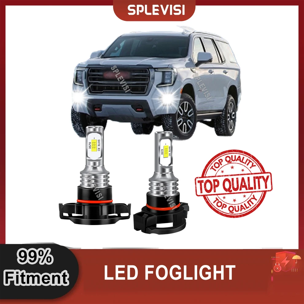 

2x H16 5202 Car LED Fog Light Foglight Bulbs 6000K White Replacement For GMC Yukon 2008-2017 Canyon 2015-2017