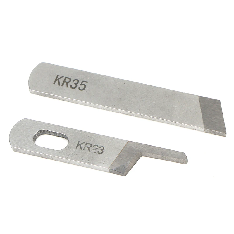 2PCS Overlock Sewing Machine KR23 KR35 Upper Down Knife Blade Tungsten Steel For Siruba Pegasus Sewing Machines Accessories