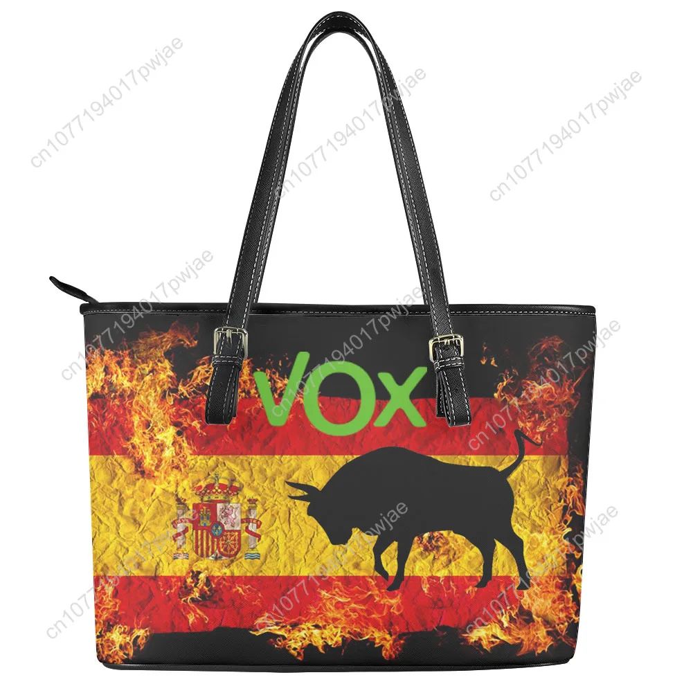 

Spanish Bullfighting Graphic Custom Handbag Womens Men Personalized Tote Bag Shoulder Bag Business Leather Purse Travel Bag Gift