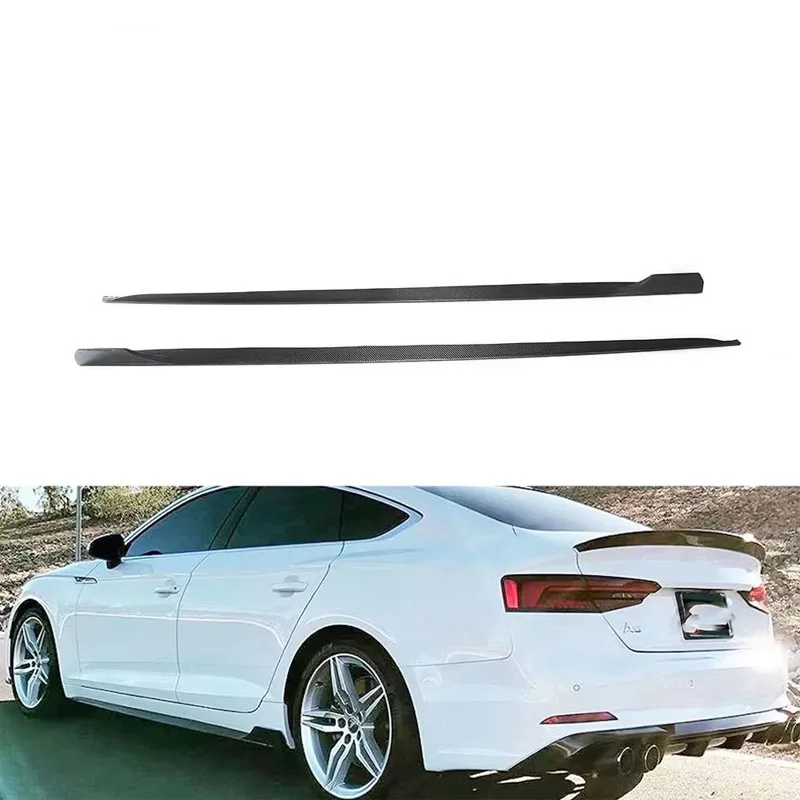

S5 Side Door Skirts Carbon Fiber Extension for Audi S5 B9 A5 SLINE Sportback 4-Door 2017 2018 2019