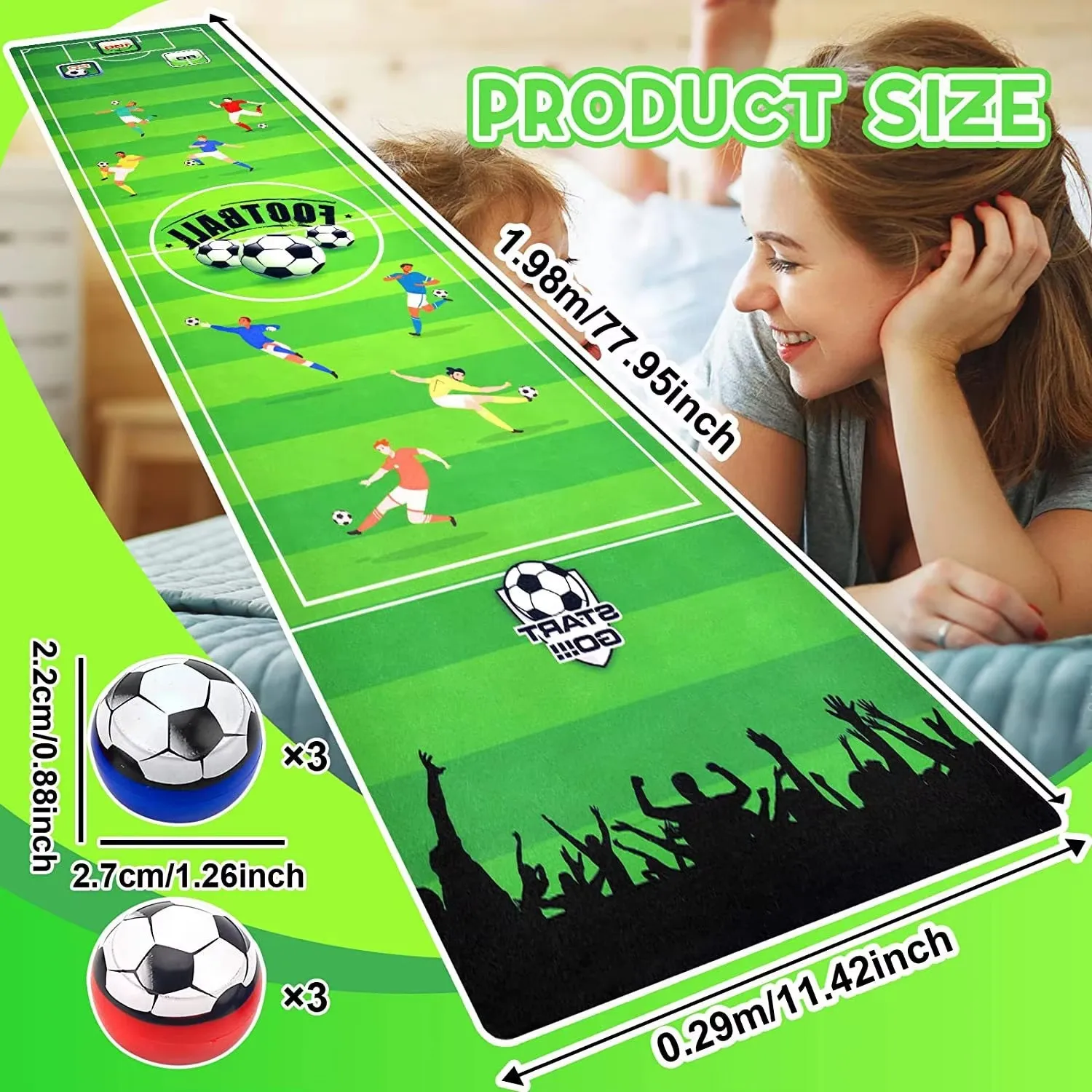 Gioco da tavolo portatile Set di tappetini giocattolo da calcio Gioco da viaggio per interni ed esterni Gioco di palline da tavolo interattivo multigiocatore Giocattoli per bambini