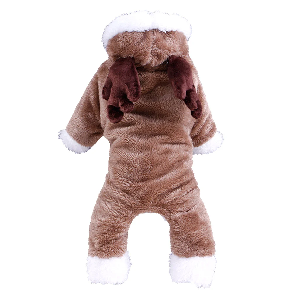 

Puppy Pet Autumn and Winter Clothing Costumes Dog Hoodies Clothes Rabbit Elk Dress