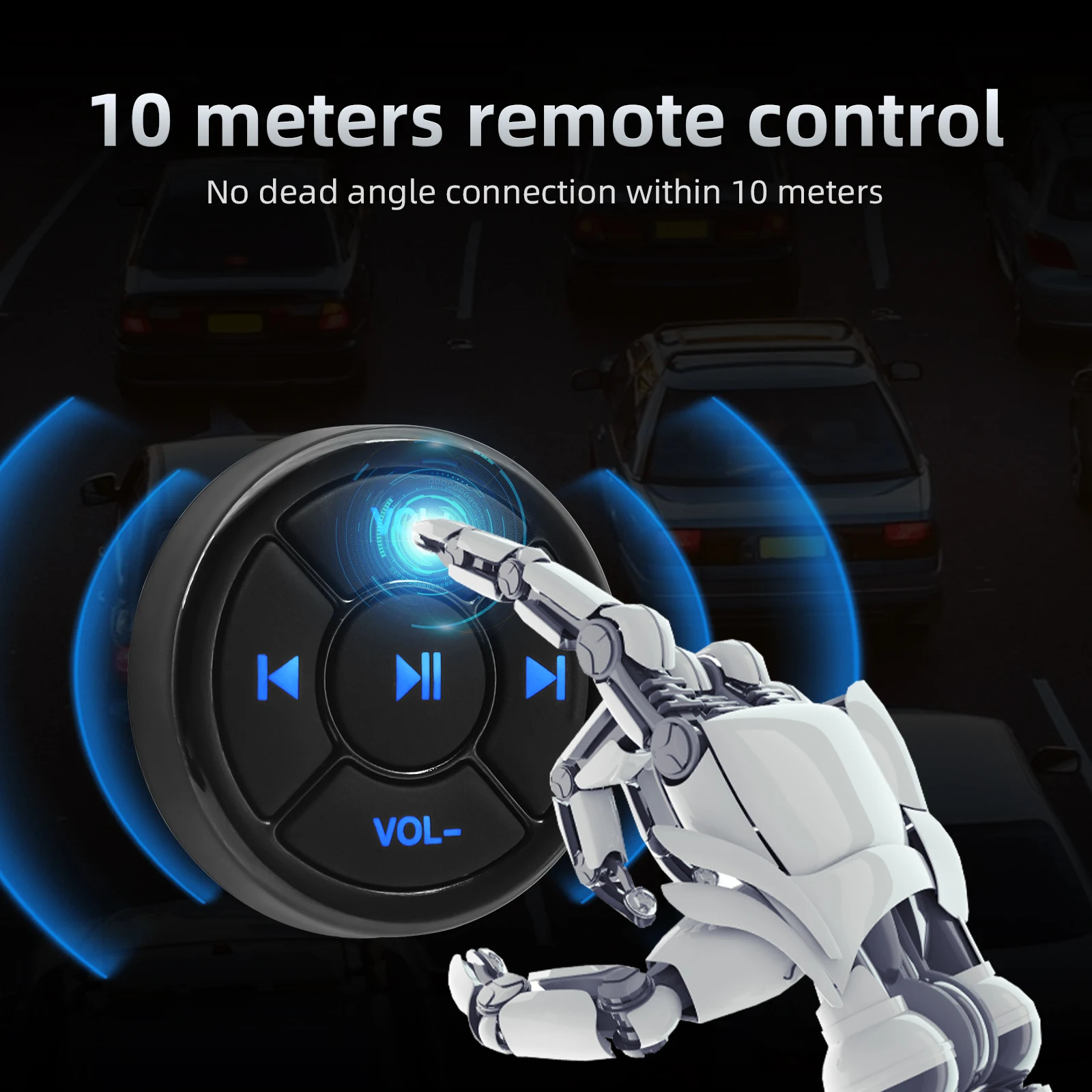 

5 Keys Wireless Car Steering Wheel Control Button Car Motorcycle Bike Steering Wheel MP3 Music Player for Car Radio