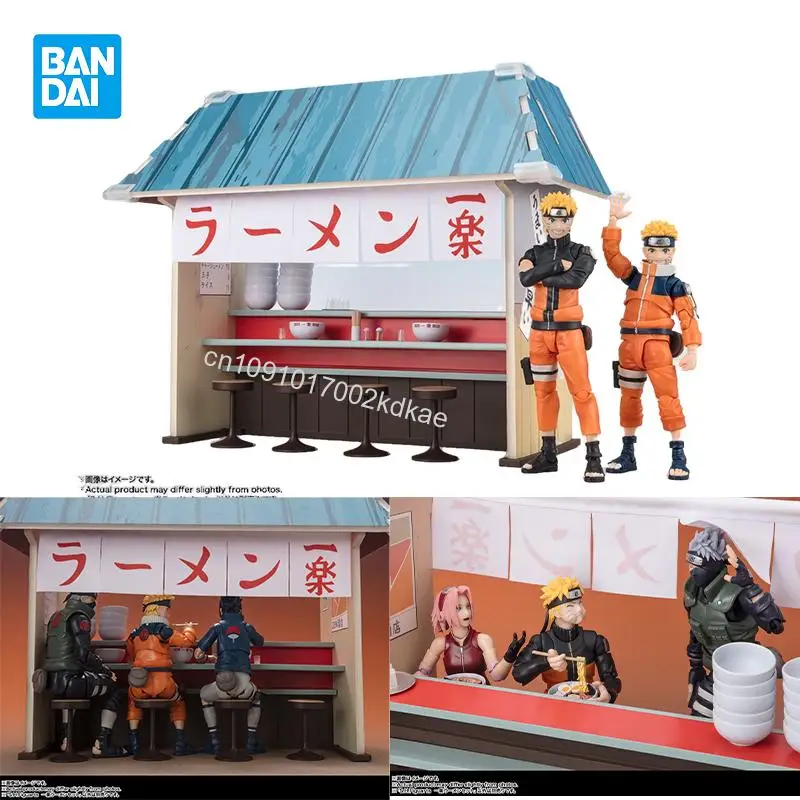 

In stock Bandai Original NARUTO Shippuden S.H.Figuarts ICHIRAKU RAMEN SET Anime Action Figures Model Toys Collections Christmas