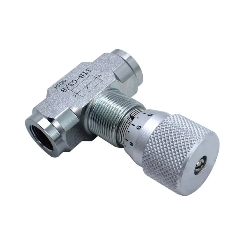 Two-Way Hydraulic Flow Control Valve STB-G3/8 STB-G1/4 Throttle Check Valve 5800PSI For Hydraulic Oil Gas Control Needle Valve