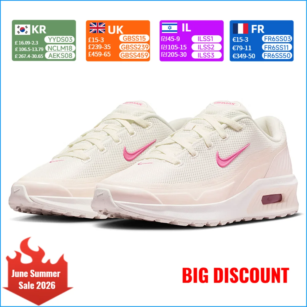 

NIKE AIR MAX Cushioned Sneakers Pink Slip-Resistant Durable Versatile Casual Running Shoes IO9414-002