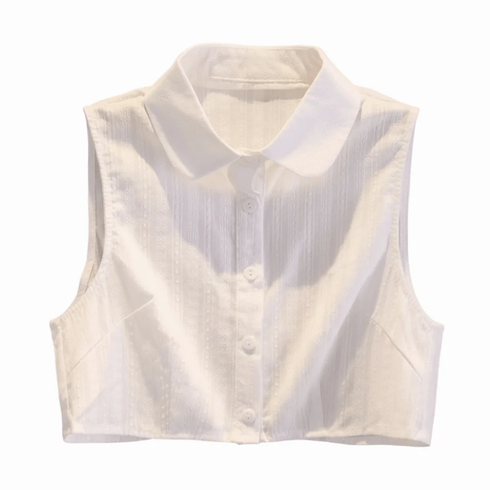 Cotton Fake Collar Cute Round Neck Detachable False Blouse Collar Lapel Style Thin Shirt Collar for Clothes Accessories