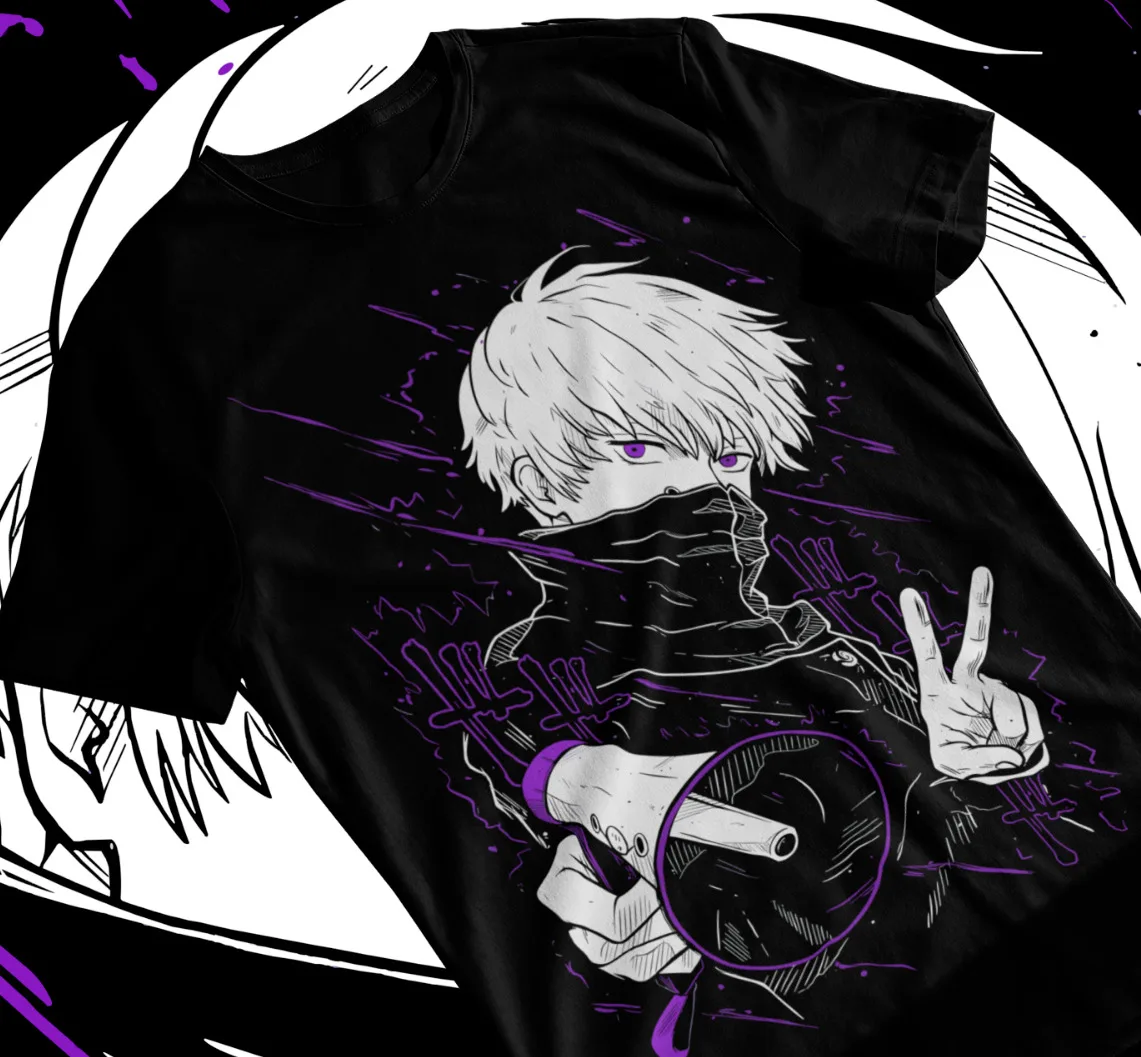 

Inumaki Toge Unisex T-Shirt,Jujutsu Kaisen Megumi Anime,Satoru Gojo Soft Tee