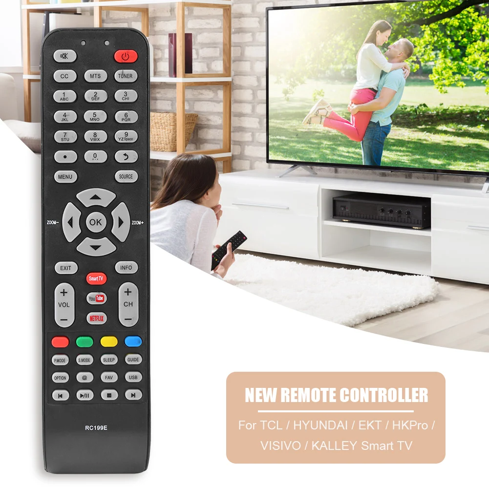 وحدة تحكم عن بعد للتلفاز الذكي العالمي لـ TCL/HYUNDAI/EKT/HKPro/VISIVO